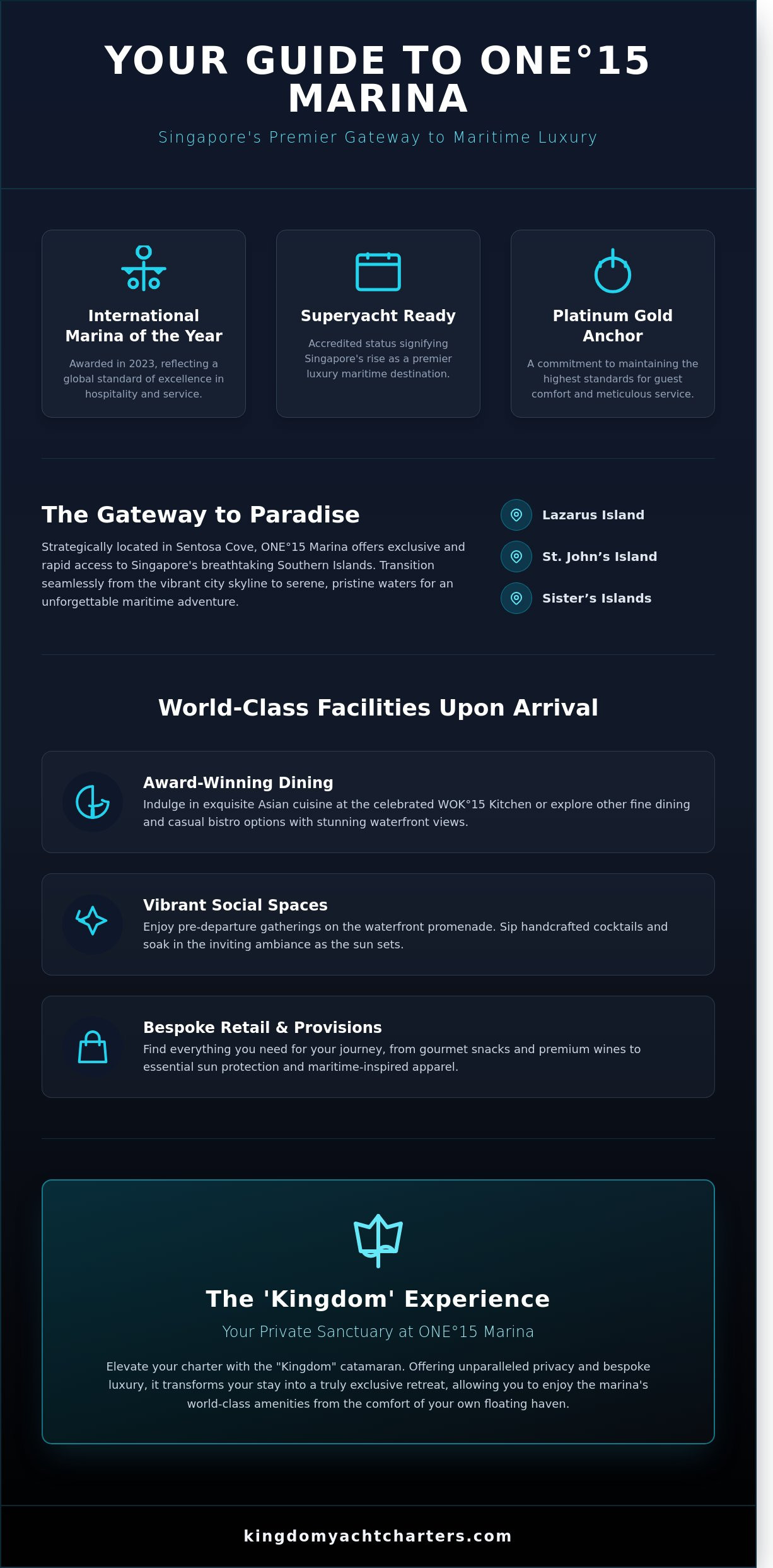 ONE°15 Marina: A Complete Reference Guide to Singapore’s Premier Yachting Destination - Infographic