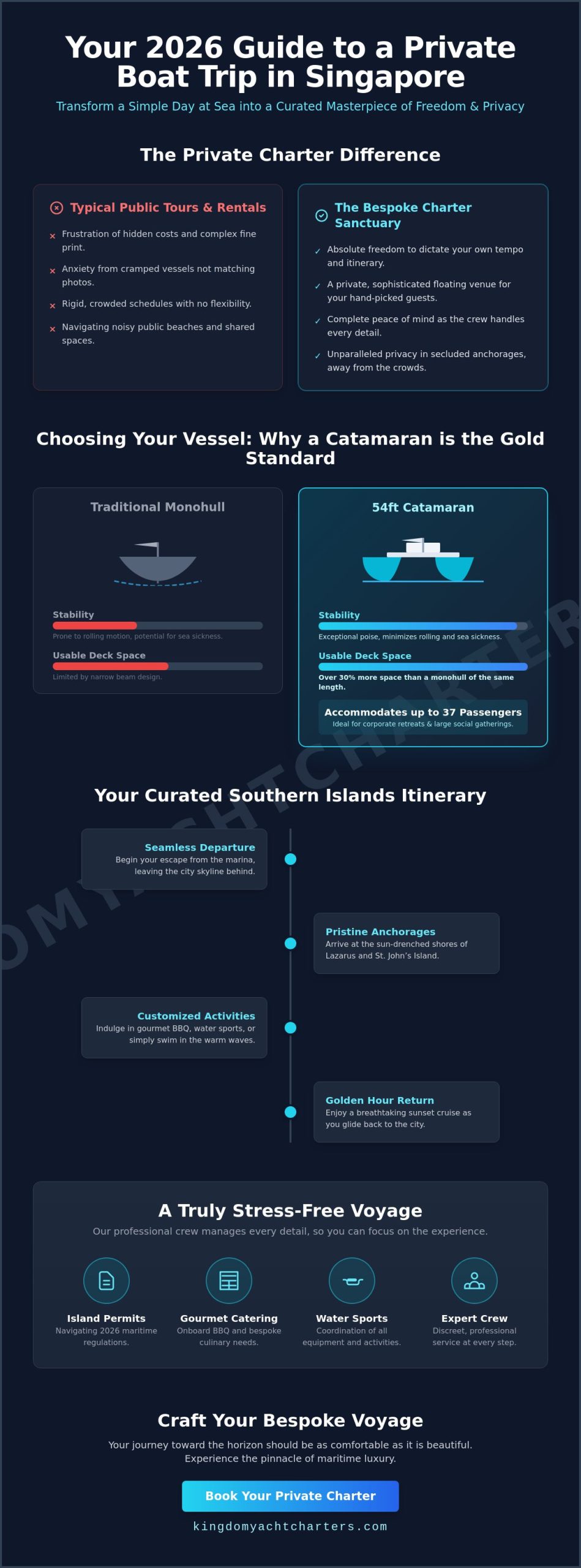 The Ultimate Guide to a Private Boat Trip in Singapore (2026 Edition) - Infographic